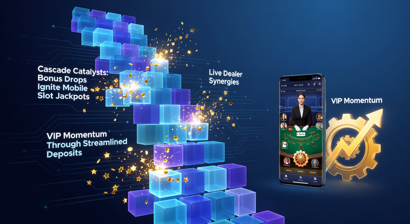 Vibrant cascade reels exploding with bonus symbols and jackpot meters climbing amid mobile screens and live dealer tables