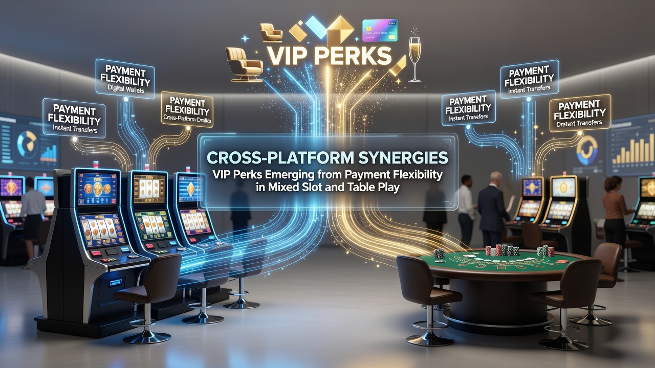 Dashboard view of a casino account displaying combined slot and table game statistics alongside payment history and upcoming VIP rewards