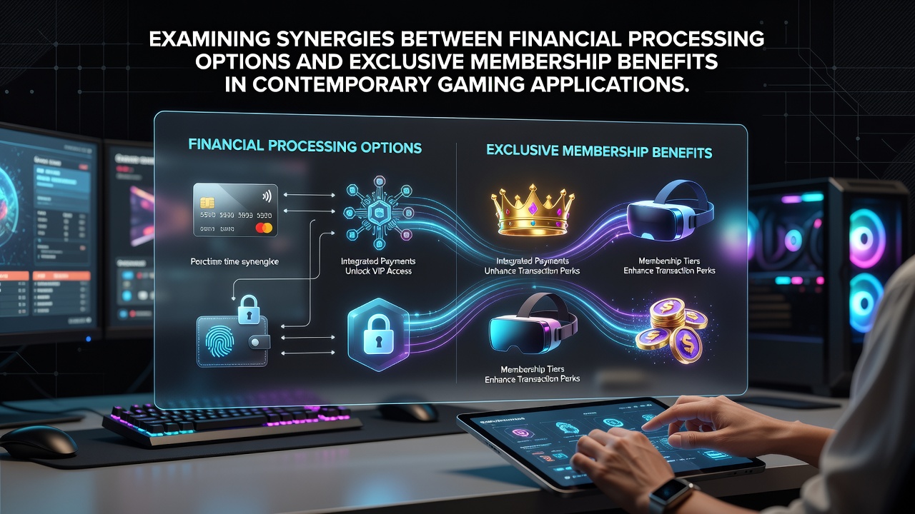 Illustration of payment processing options integrated with VIP membership benefits in gaming applications