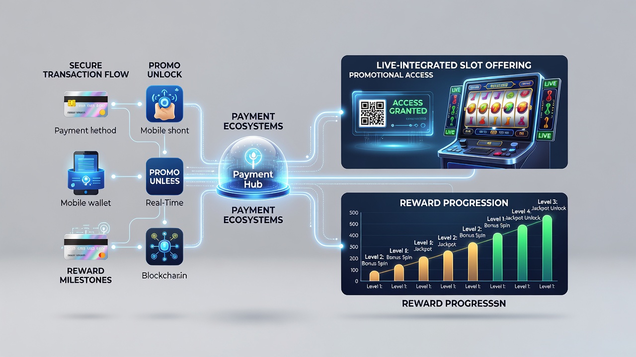 Dashboard view showing payment flows, bonus unlocks, and reward tier progression in a live slot environment