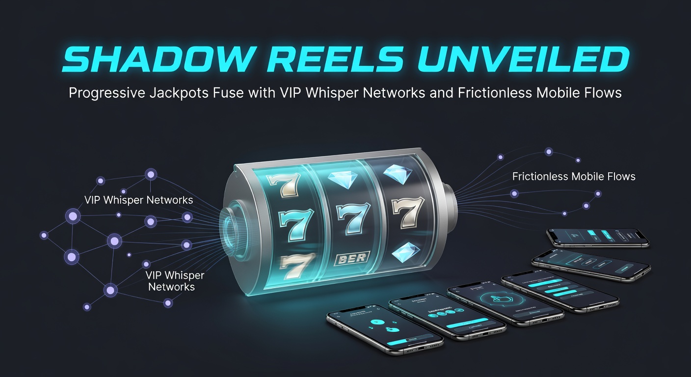 Dynamic shadow reels slot interface displaying glowing progressive jackpot counters alongside mobile payment icons and VIP badge overlays
