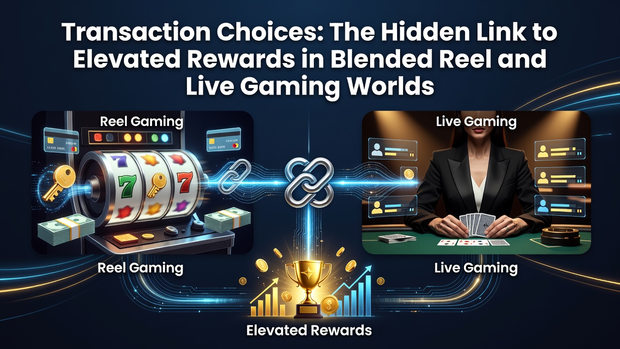 Illustration showing seamless payment flows between slot reels and live dealer tables in hybrid gaming platforms