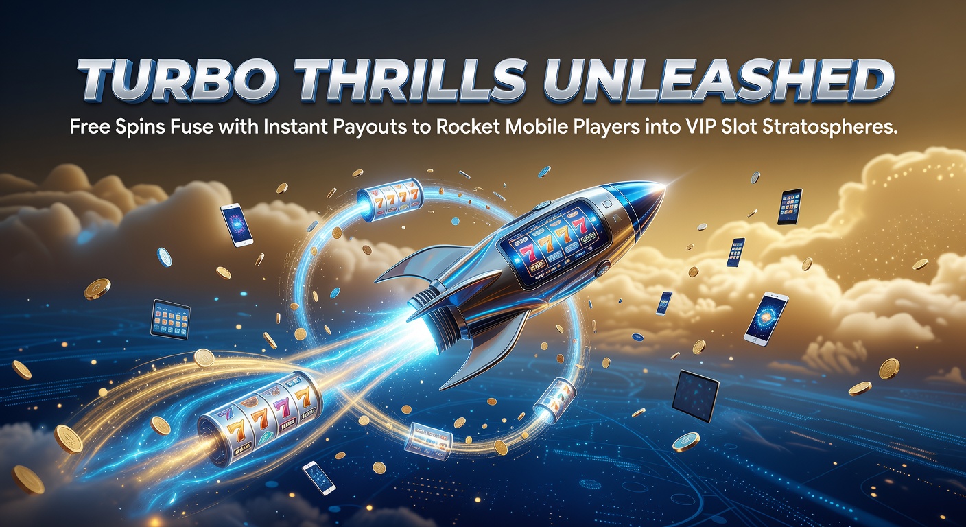 Vibrant mobile slot screen showing free spins activation and instant payout notification, with VIP ladder ascending in the background